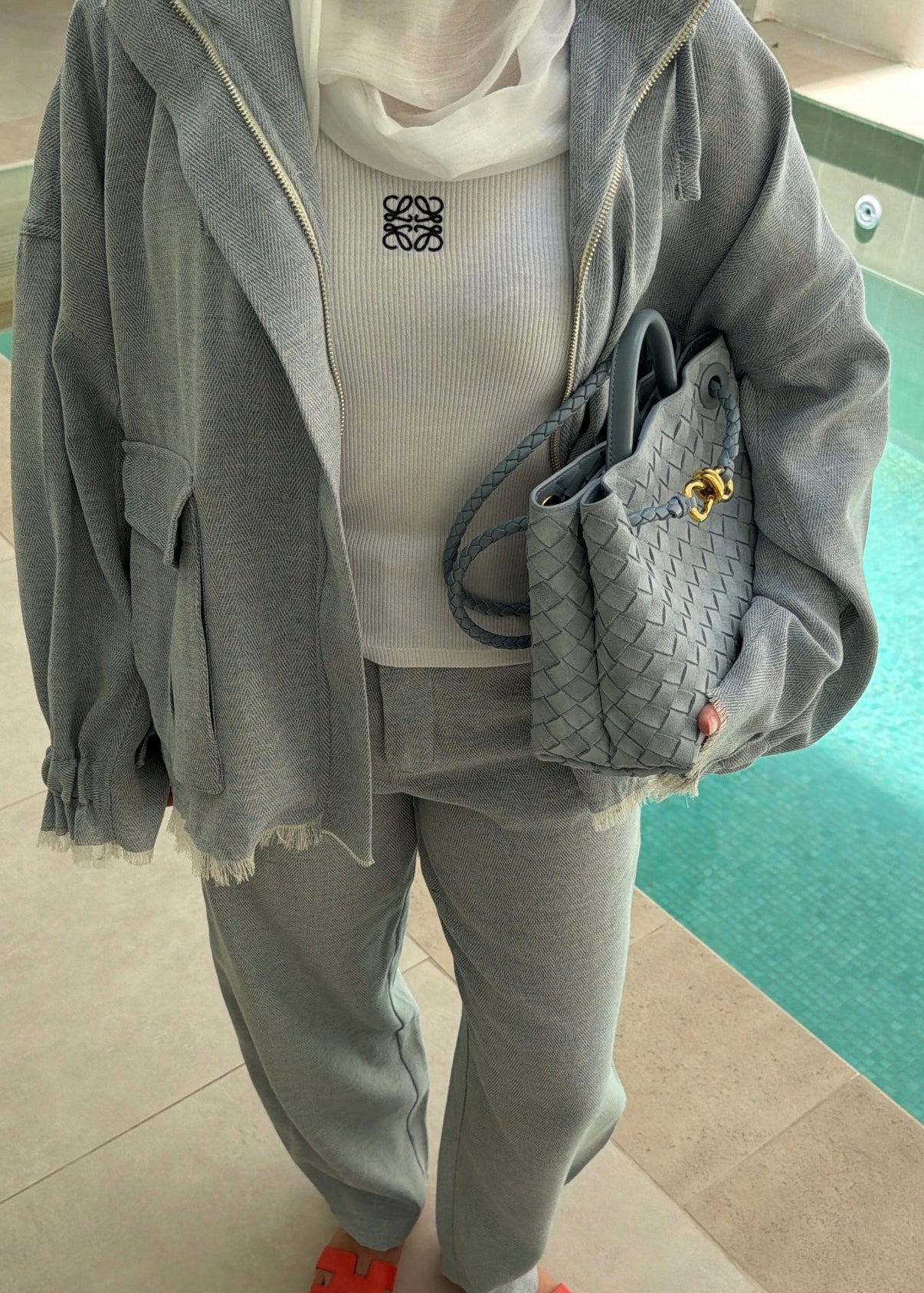 Linen denim