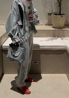 Linen denim