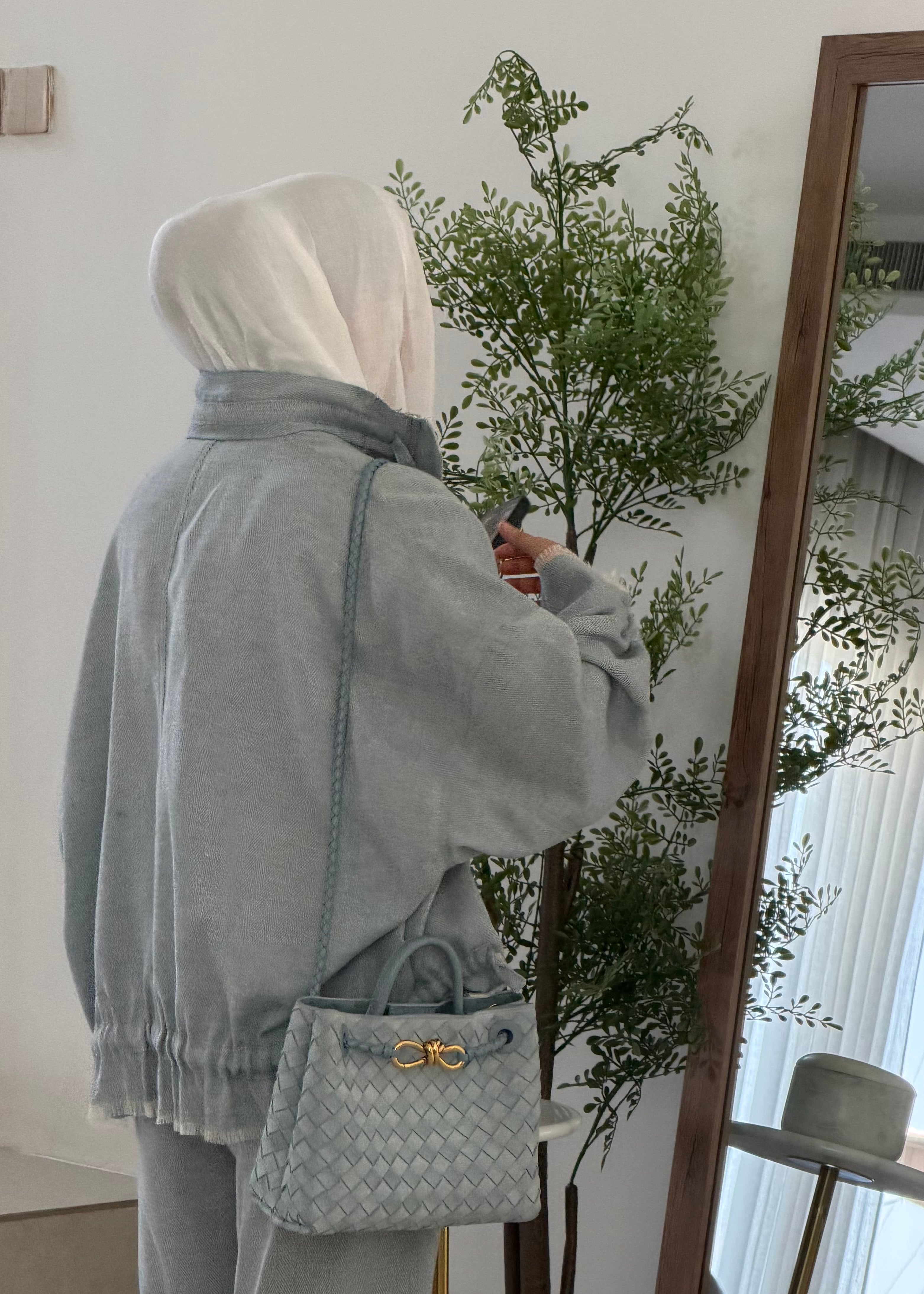Linen denim