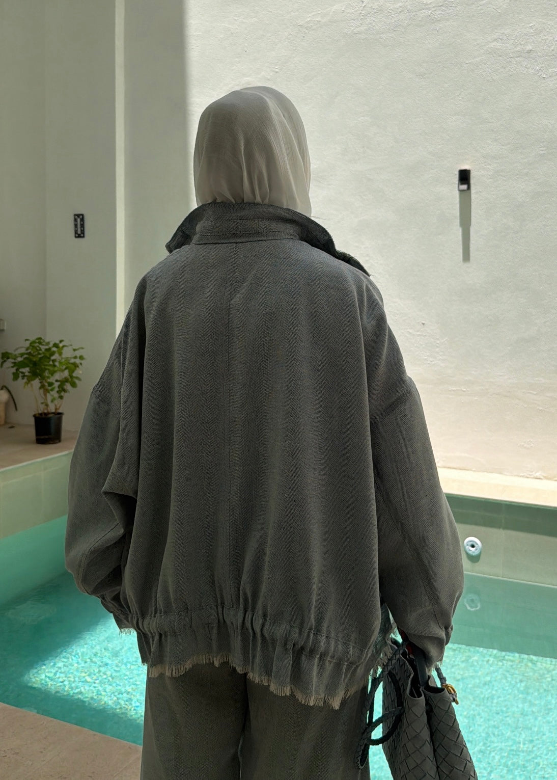 Linen denim